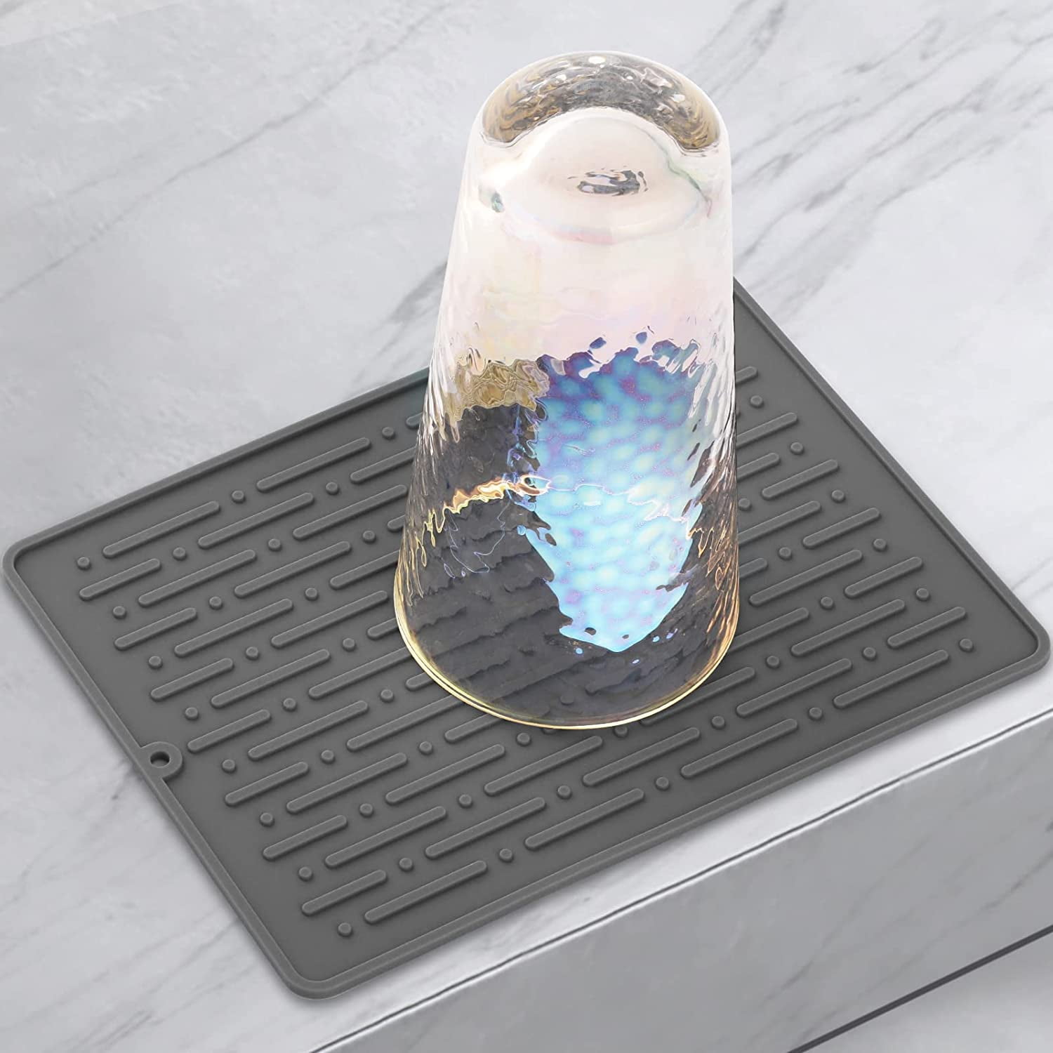 GeeRic Dish Drying Mats, Heatresistant Silicone Mat for Kitchen