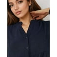 thumbnail image 6 of Textured V-Neck Maxi Dress with Button Detail, 6 of 7