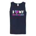 thumbnail image 2 of I Love My Boyfriend Tie Dye Pop Culture Mens Graphic Tank Top, Navy, Large, 2 of 3