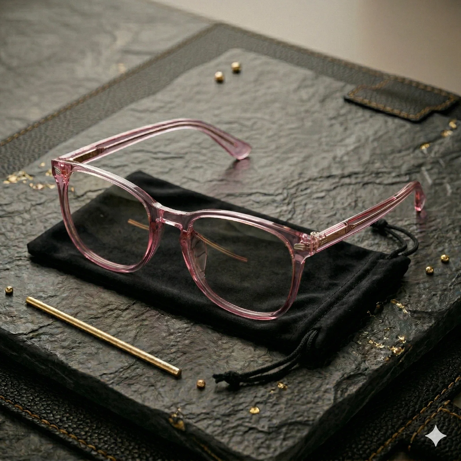Blue Light Blocking Glasses Retro Square Computer Men Women Anti Strain Eyewear pink frame clear lens with pouch