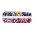 thumbnail image 2 of SmartBy 1 Set Round Nail Art Rhinestone Kit 12 Grids Assorted Size Decoration Fake Gems DIY Nail Design Crafting Glass Flatback Rhinestones, 2 of 7