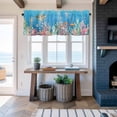 thumbnail image 6 of Ocean World Window Valance for Kitchen, Sea Turtle Jellyfish Octopus Seahorse Coral Rod Pocket Short Curtain for Small Windows, Light Filtering Decorative Valance, 42 x 12 Inch, 6 of 9