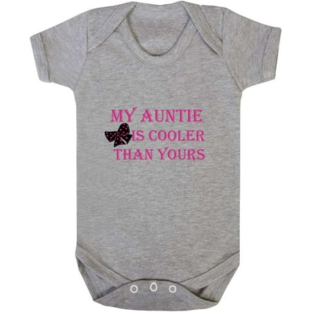 

My Auntie Is Cooler Than Yours Cotton Baby Bodysuit One Piece Sports Gray 18 Months