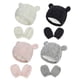 thumbnail image 3 of Gorro y guantes para bebé, conjunto de guantes y gorro para bebé, gorros de punto de invierno, gorros para bebé recién nacido de 0 a 2 meses (S; negro), 3 of 5