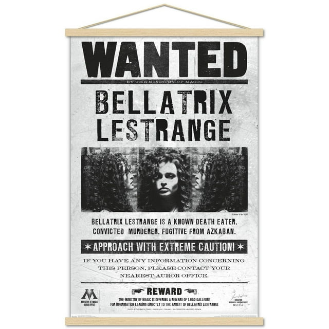 Le monde des sorciers: Harry Potter - Bellatrix Wanted Poster