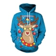thumbnail image 1 of Sudaderas con capucha de alce para hombres y mujeres, jersey de gran tamaño, sudaderas de fiesta de Navidad, chándal con capucha ajustable, ropa de pareja de otoño e invierno, 1 of 3