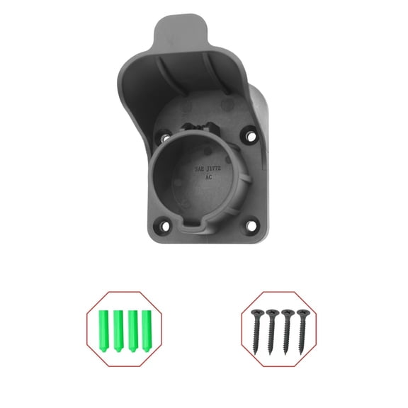 J1772 Charg Wall Mount Cable Holder Organiz for Electric Vehicles, Rustproof & Easy Installation Charging Accessory