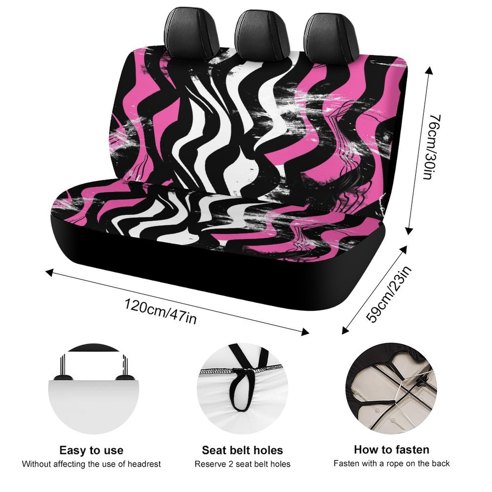 Animal Print Patterns Print Car Accessories Car Rear Seat Covers Fashion Auto Back Seat Protector Decoration Universal Auto Interior