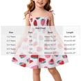 thumbnail image 3 of Tdoqot Toddler Flower Girls Dress- Midi Dreess Crewneck Cute Sleeveless Summer Casual Dresses Red Size 4T, 3 of 6