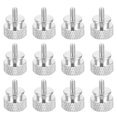 thumbnail image 1 of 12pcs M3x6mm Knurled Thumb Screw Computer Case Threaded Hand Tighten Screws for PC Case, Silver, 1 of 6