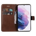 thumbnail image 7 of SaniMore for Samsung Galaxy S23 Case, with RFID Blocking [2 Card Slots] PU Leather Cover with Detachable Hand Strap Flip Kickstand Magnetic Wallet Cover for Samsung S23, Brown, 7 of 7