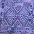 thumbnail image 1 of Ahgly Company Machine Washable Indoor Square Southwestern Blue Country Area Rugs, 5' Square, 1 of 4