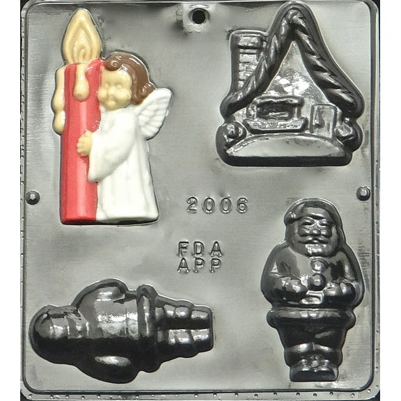 2006 Christmas Assortment with Santa Assembly Chocolate Candy Mold
