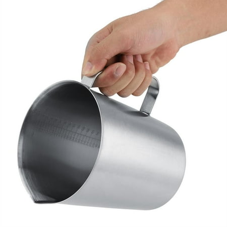 YLSHRF Stainless Steel Mug,Frothing Cup,2000ml Large Stainless Steel Measuring Cup Mug Milk Frothing Pitcher Jug for Latte Coffee Art