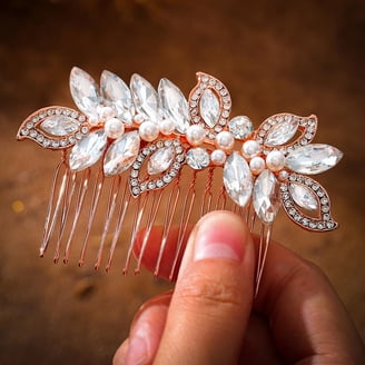Crystal Rhinestone Bridal Hair Comb Wedding Headpiece Side Comb Amazon.com : Catery Crystal Bridal Hair Comb Wedding Hair  main image 4