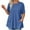 393 Bleu, variante sur Staron Summer Chemises pour Femmes en Liquidation à Moins de 5 $ Col Rond Décontractées Tendance Blouses Grande Taille T-Shirts Basiques avec Poches Tuniques Habillées Hauts T-Shirts Amples Été Manches Courtes Chemises
