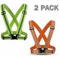 thumbnail image 1 of Reflective Night Running Vest 2 Pack Adjustable Elastic Running Gear Hi Vis Suspenders Vest For Biking,Walking,Jogging,Motorcycle,Cycling High Visibility Reflective Gear, 1 of 7
