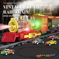 thumbnail image 3 of Teblint Christmas Train Set Toys, Electric Train Toys with Smoke, Lights, Sounds, Rechargeable Toy Train Steam Locomotive with Cargo Cars & Tracks Christmas Birthday Toy Train Gifts for Kids Age 3-8, 3 of 9