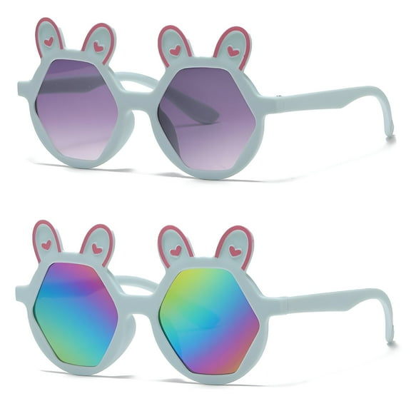 GJX 2Pcs Baby Sunglasses,Toddler Sunglasses Age 2-4,Infant Sunglasses,Style1