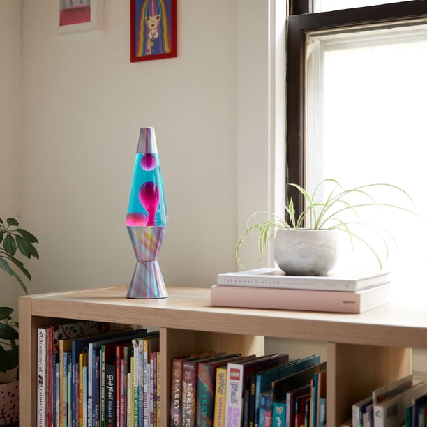 Schylling Original 14.5 Inch Holofoil Spectrum Lava Lamp, Pink Wax