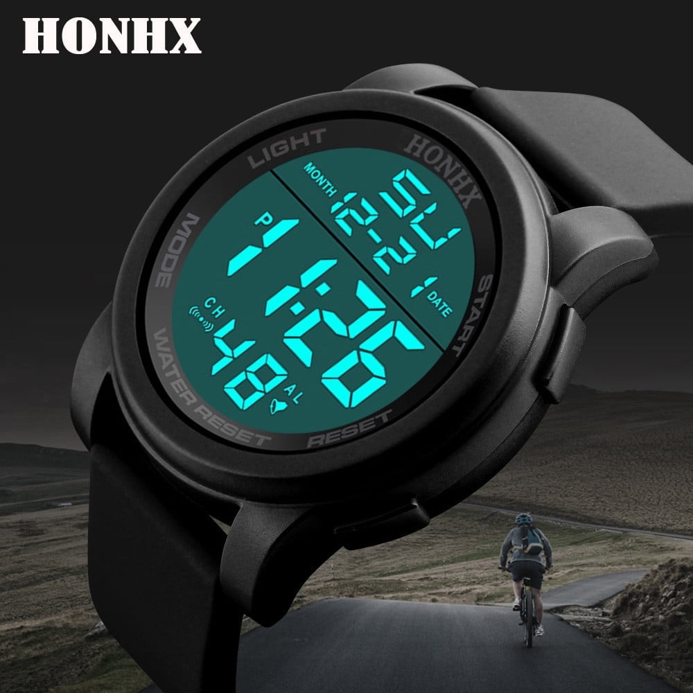 CNKOO Luxury Men Analog Digital Military Sport LED Waterproof Wrist Watch