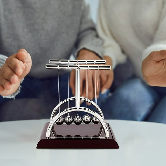 Newton Steel Physics Science Desk Toy, Educational Gift, Durable Metal Construction, Interactive Learning Tool, for Learners, STEM Enthusiasts, Physics Experiment, Educational Toy Set Akmoler