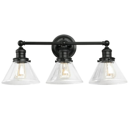 

Design House Augustin Vanity Light in Matte Black 3-Light