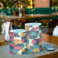 thumbnail image 3 of Yayeee Flameless Candles with Remote Flickering Battery Operated Multi Color Changing, Retro Geometric, 3 of 7