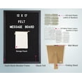 thumbnail image 5 of Real Wood Framed Felt Letter Board, Changeable Message Board, 12" x 17", Folding Stand and Wall Mount, 500+ Pieces of White & Gold Letters, Numbers &Words, by Better Office Products (Black/Black), 5 of 5