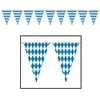 Beistle 17" x 30' Oktoberfest Pennant Banner Blue/White 2/Pack 57774