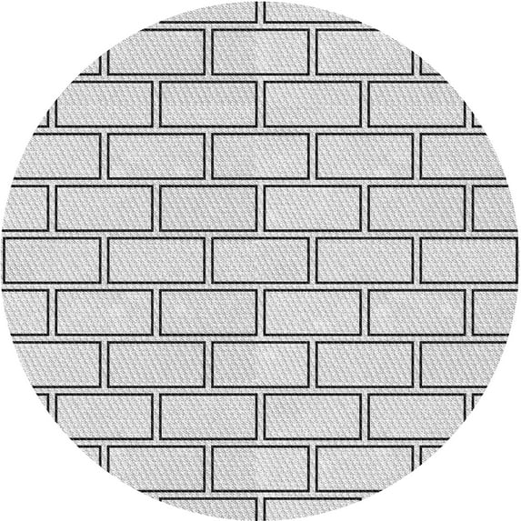 Ahgly Company Machine Washable Indoor Round Transitional Grey Gray Area Rugs, 3' Round