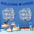 thumbnail image 4 of Welcome Home Decorations - Blue Welcome Home Backdrop, Glitter Welcome Home Banner, Blue Printed Balloons, Confetti Balloons, Welcome Home Baby Boy Family Return Retirement Party Supplies, 4 of 7