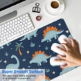 thumbnail image 4 of Long Mouse Pads for Desk,Blue Toned Dinosaur and Palm Tree Desk Mats on Top Of Desks, Desk Mouse Pad Extra Large with 3mm Non-Slip Base and Stitched Edge for Gaming,Work,Home 31.5"x11.8", 4 of 5