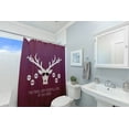 thumbnail image 4 of Simply Daisy 70" W x 73" L Cool Christmas Deer Polyester Shower Curtain, Passion Flower [1 Ct], 4 of 5