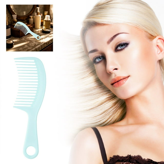 Long Hair Women's Large Tooth Comb Massage Portable Wide Tooth Comb Plastic Thickened Hairdressing Comb Portable Comb for Long Hair Care and Scalp Massage