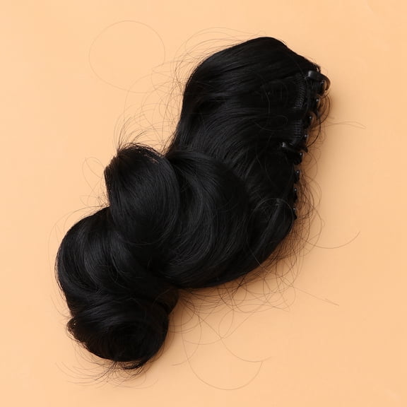 OULII Glamorous Claw Ponytail Extensions Fluffy Short Messy Curls Hair Extension for Women Daily Life 1Pcs