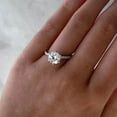 thumbnail image 2 of Cora jewellery 6 Prong 2CT Round Moissanite Solitaire Engagement Ring For Women, 14K White Gold, 2 of 5