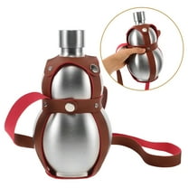 ELAYARD Portable Stainless Steel Gourd Shaped Flask Lightweight Outdoor Drinking Bottle