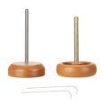 thumbnail image 2 of 1 pcs wooden durable fast bead threader bead threader bowl with 2 curved needles, 2 of 20