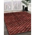 thumbnail image 3 of Ahgly Company Machine Washable Indoor Rectangle Abstract Chestnut Red Area Rugs, 3' x 5', 3 of 7