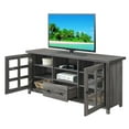 thumbnail image 2 of Convenience Concepts Newport Park Lane 1 Drawer TV Stand with Storage Cabinets and Shelves for TVs up to 65 Inches, Weathered Gray, 2 of 3