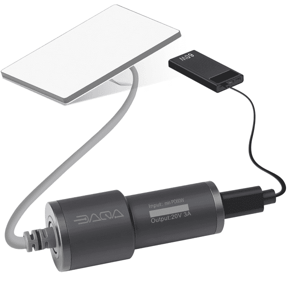 DAQA USB-C to DC Adapter Car Charger Converter Starlink Mini Compatible 60W PD Portable Power 1-Pack 1 m