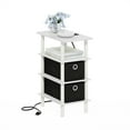 thumbnail image 5 of Furinno Turn-N-Tube 4-Tier Side Table, End Table, Nightstand with Bin Drawers, USB and Type-C Charging Port, White/White/Black, 5 of 6