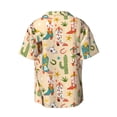 thumbnail image 6 of Daiia Groovy American Western Footwear Men's Linen Shirts Short Sleeve Casual Shirts Button Down Shirt for Men Beach Summer Wedding Shirt-3X-Large, 6 of 6