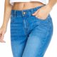 thumbnail image 5 of Jeans Mom Fit Para Mujer Mezclilla Rígida Moda Casual azul 9 Incógnita 110094, 5 of 6