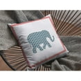 thumbnail image 5 of Light Elephant Throw Pillow with Removable Cover in Blue and Pink on White 16x16, 5 of 5