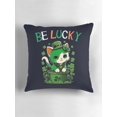 thumbnail image 6 of Ryan; St. Patrick's Day Lucky Cat & Shamrocks Throw Pillow Cover 45x45cm – Irish Holiday Cushion for March Decor, 6 of 7