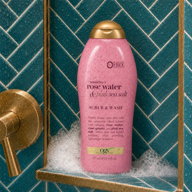 Rose Water Pink Sea Salt Body Scrub, 19.5 fl oz photo 4