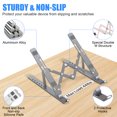 thumbnail image 5 of FIASON 1 Pack Space Gray Adjustable Laptop Stand,Compatible with 9-17" Laptop,7-Levels Ventilated Aluminum Laptop Holder for Desk,Ergonomic Universal Computer Stand with aluminum, metal and Rubber, 5 of 7