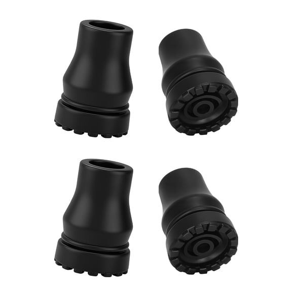SupreGear 3/4 inch Rubber Cane Tips, Anti-Slip Replacement Ends for Walking Canes, Pack of 4/6/8